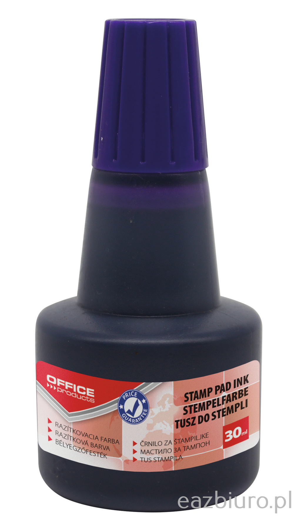 Tusz do pieczątek offfice products, 30ml, fiolet | biuroweokazje.pl | Postaw na sprawdzone rozwiązanie