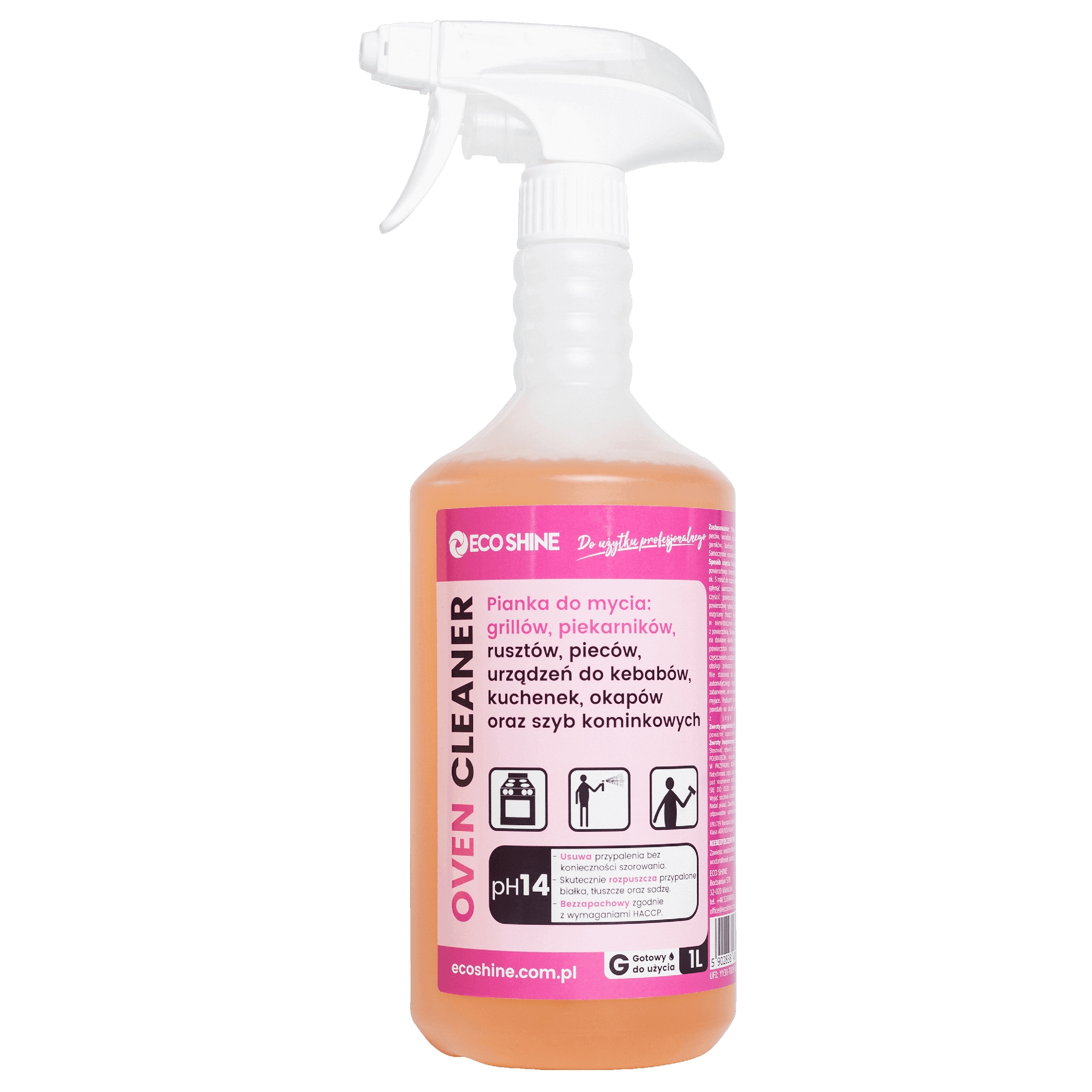 Eco Shine oven cleaner 1 l pianka do mycia grillów, piekarników i pieców | biuroweokazje.pl | Działaj śmiało!