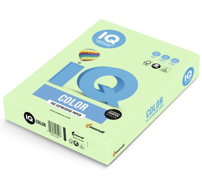Papier ksero iq color A4 160 g jasnozielony mg28 | biuroweokazje.pl | Zamów szybko!