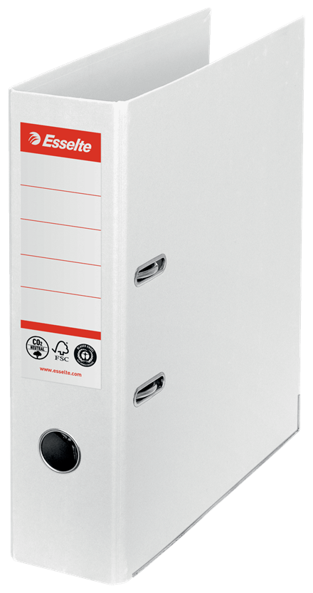 Segregator Esselte no1 neutralny pod względem emisji co2, A4, 75 mm, biały | biuroweokazje.pl | Zamów natychmiast!