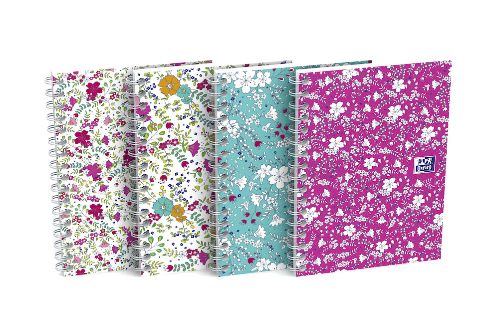 Kołozeszyt A6 50 kartek Oxford floral | biuroweokazje.pl | Wybierz hit!