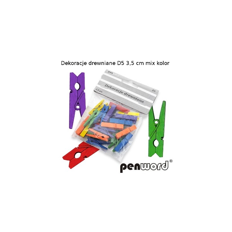 Dekoracje drewniane d5 3,5 cm mix kolor a'24 | biuroweokazje.pl | Zamów taniej!