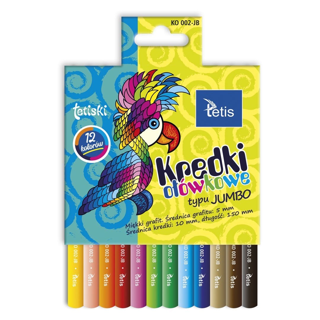 Kredki ołówkowe jumbo okrągłe 12 kolorów Tetiski | biuroweokazje.pl | Zamów z gwarancją!