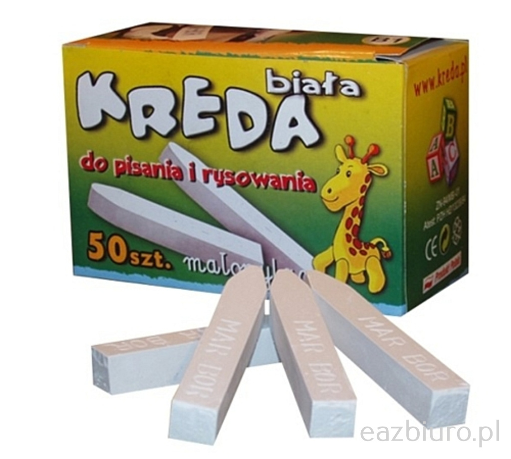 Kreda szkolna biała mar bor 50 lasek | biuroweokazje.pl | Nie czekaj!