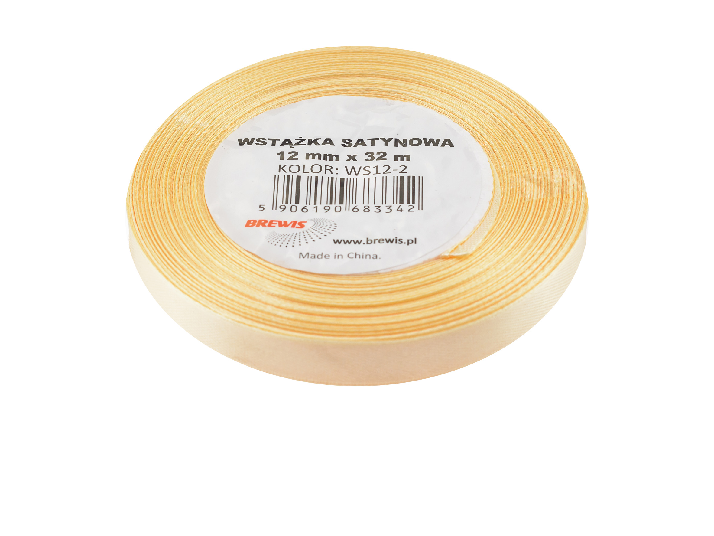 Wstążka Brewis satynowa 12 mm 32 m ecru | biuroweokazje.pl | Wybierz mądrze!