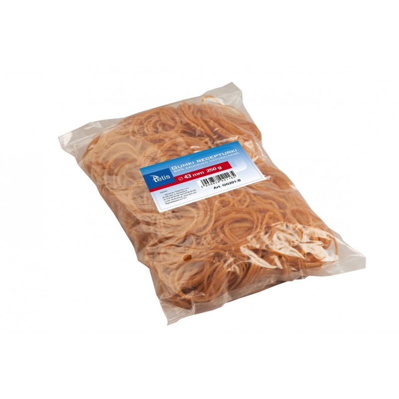 Gumki recepturki Tetis 250 g 43 mm | biuroweokazje.pl | Kup pewnie!