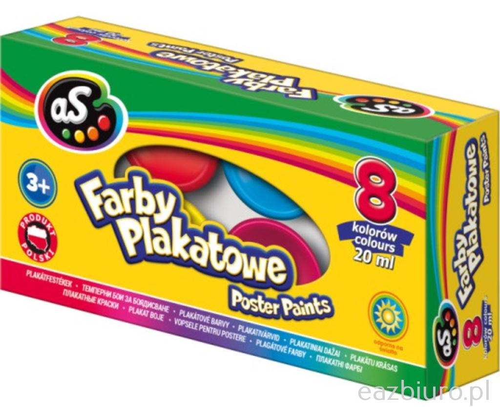 Farbki plakatowe as 8 kolorów do biura | biuroweokazje.pl | Zamów od ręki!
