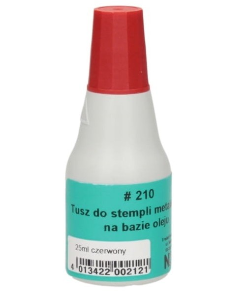 Tusz olejowy do stempli metalowych Noris czerwony 25 ml | biuroweokazje.pl | Zamów bezpiecznie!