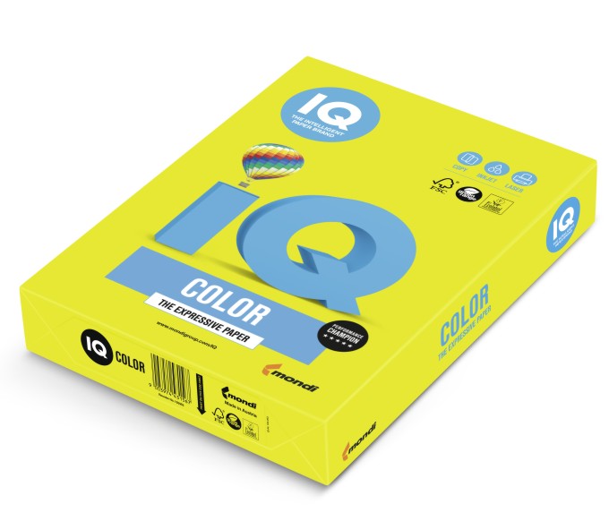 Papier ksero iq color A4 neon żółty neogb | biuroweokazje.pl | Kup wyjątkowo!