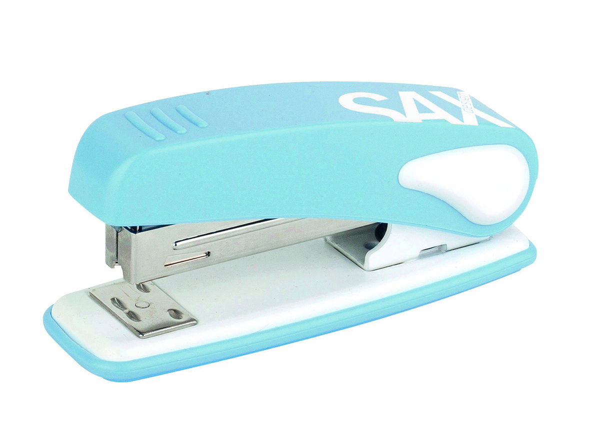 Zszywacz Sax239 design, zszywa do 25 kartek, jasnoniebieski | biuroweokazje.pl | Zamów już dziś!