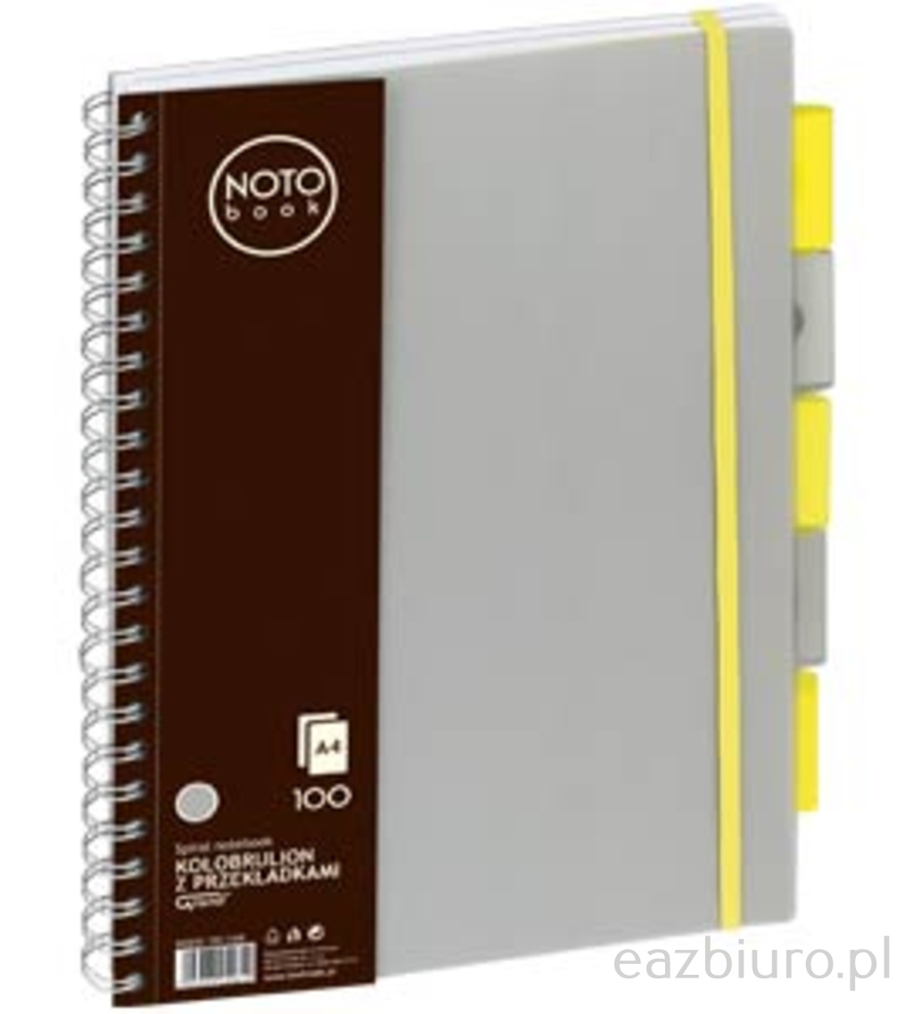 Kołobrulion Grand notobook A4 100 szary kratka | biuroweokazje.pl | Kup bez ryzyka!