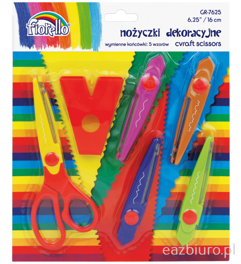 Nożyczki dekoracyjne, 5 końcówek | biuroweokazje.pl | Kup sprytnie!