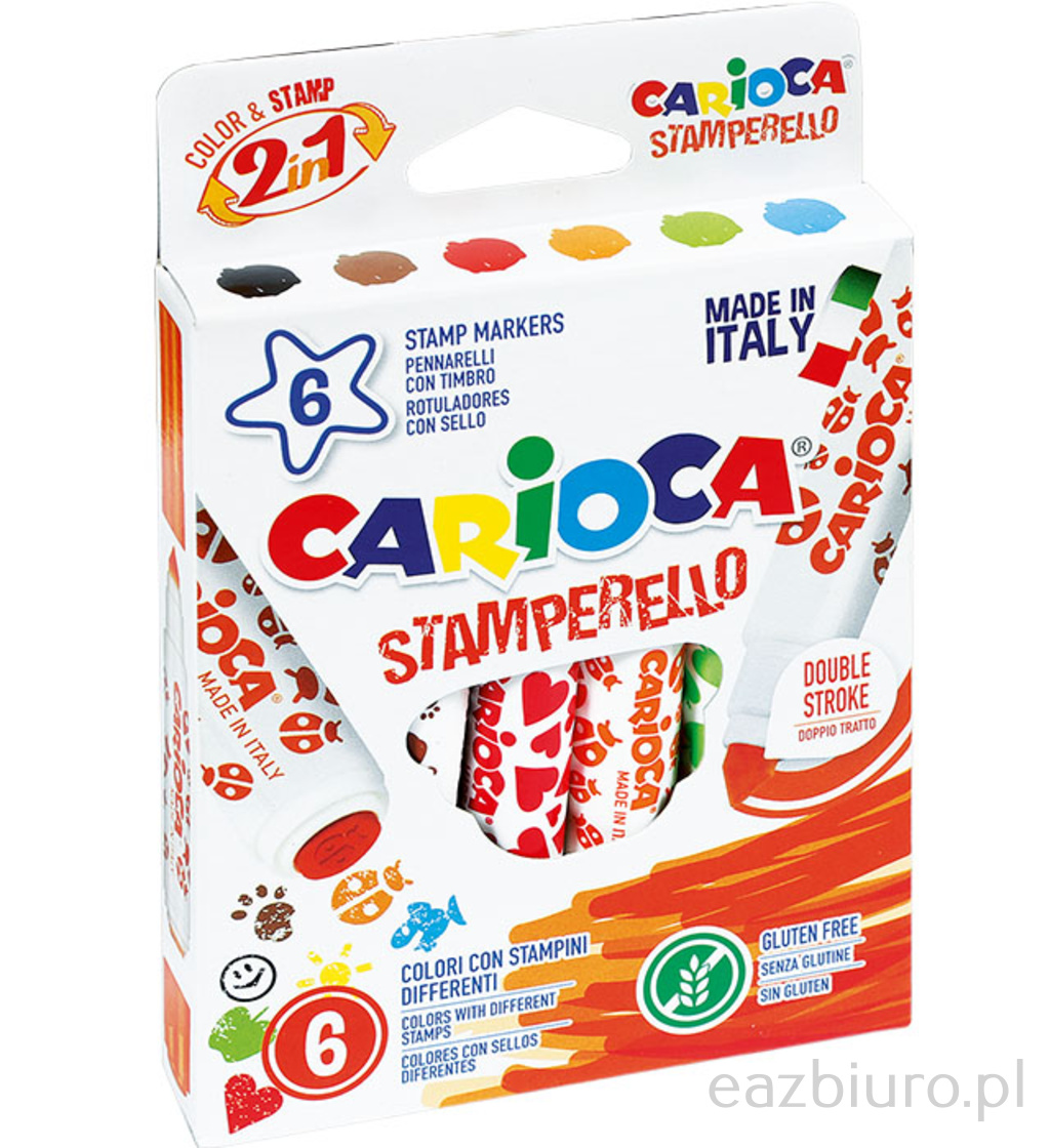 Mazaki carioca 6 kolorów stemple | biuroweokazje.pl | Zamów szybko!