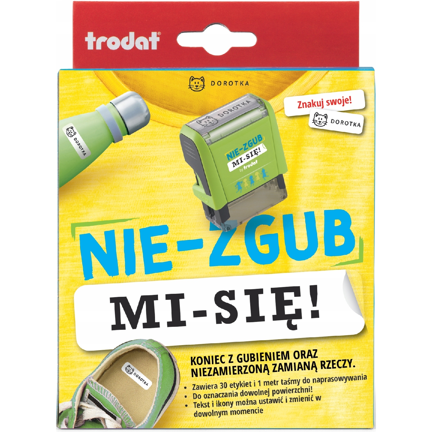 Drukarenka pieczątka do znakowania rzeczy osobistych nie-zgub-mi-się Trodat | biuroweokazje.pl | Zamów online!