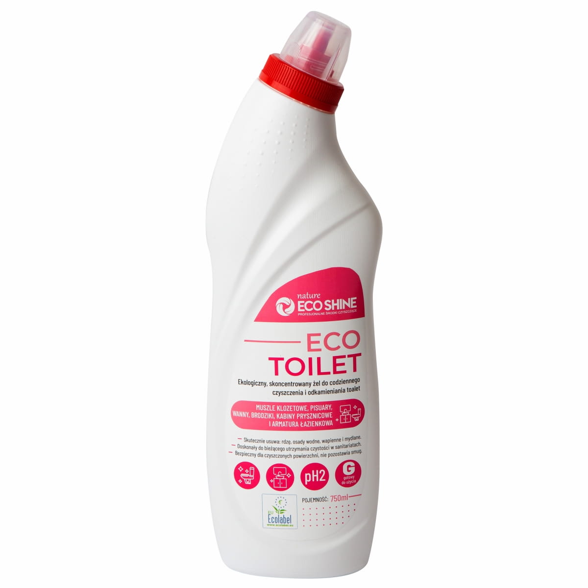 Eco Shine eco toilet 750 ml skoncentrowany żel do czyszczenia i odkamieniania toalet oraz | biuroweokazje.pl | Kup pewnie!