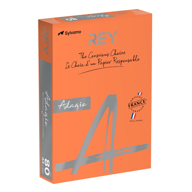 Papier ksero rey adagio, A4, 80gsm, 21 pomarańcz | biuroweokazje.pl | Odbierz swoją okazję