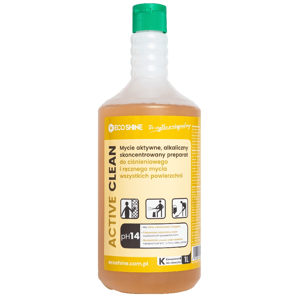 Eco Shine active clean 1 l alkaliczny preparat do ciśnieniowego i ręcznego mycia | biuroweokazje.pl | Działaj teraz!