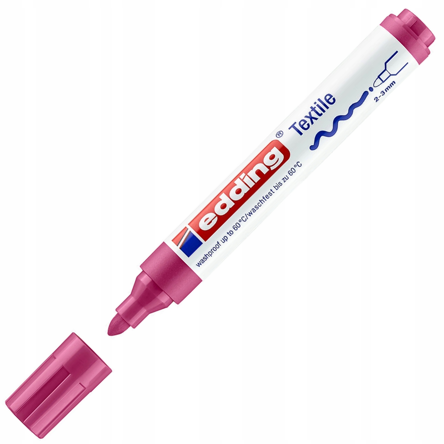 Marker Edding do tkanin karminowy 3 mm okrągły | biuroweokazje.pl | Kup online!
