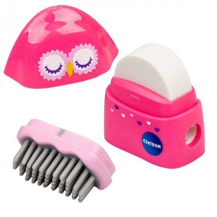 Temperówka z gumką z pojemnikiem i szczoteczką | biuroweokazje.pl | Zamów online!