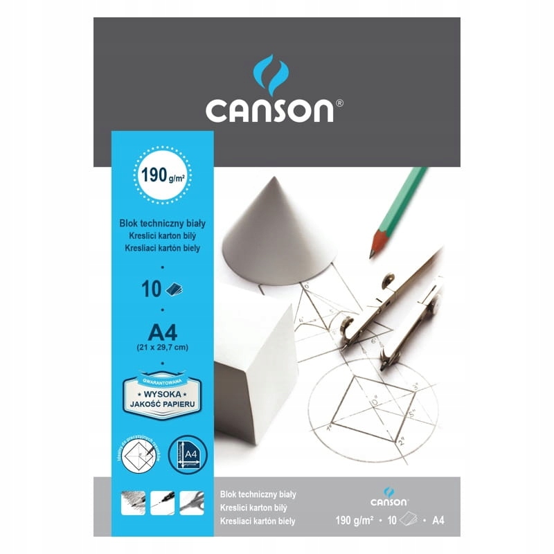 Blok techniczny A4 10k. Canson 190g 6666-121 | biuroweokazje.pl | Postaw na sprawdzone rozwiązanie
