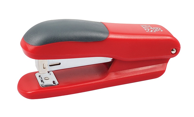 Zszywacz Sax39, zszywa do 25 kartek, czerwony | biuroweokazje.pl | Zamów błyskawicznie!
