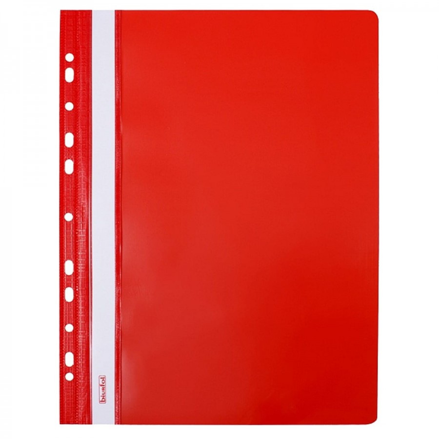 Skoroszyt Plastikowy oczkowy miękki czerwony | biuroweokazje.pl | Weź okazję!