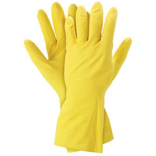 Rękawice gumowe gospodarcze flokowane 