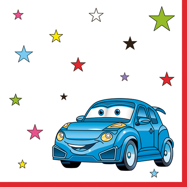 Serwetki Papierowe Cartoon Cars 33 x 33 cm Daisy Lunch napkins | biuroweokazje.pl | Kup bez ryzyka!