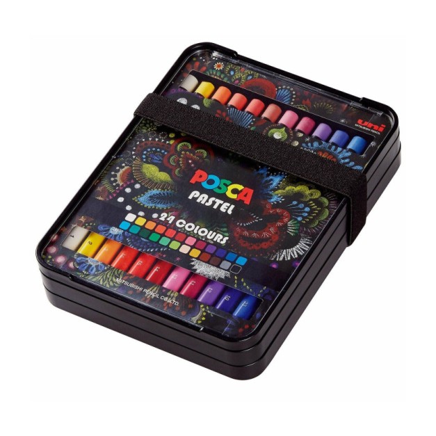 Pastele woskowe posca 24 kolory uni | biuroweokazje.pl | Zamów bezpiecznie!