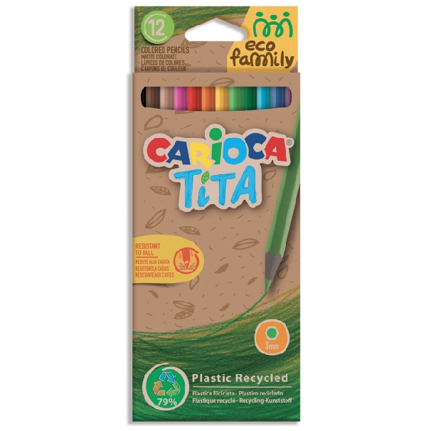 Kredki ołówkowe carioca ecofamily 12 kolorów | biuroweokazje.pl | Kup skutecznie!