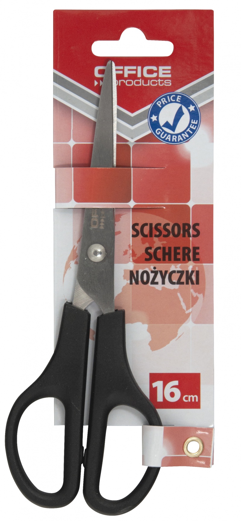 Nożyczki biurowe Office Products, klasyczne, 16 cm, czarne | biuroweokazje.pl | Zamów korzystnie!
