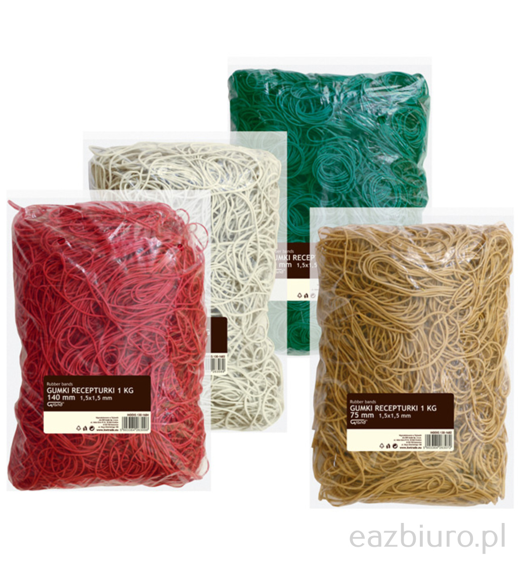 Gumki recepturki 1 kg 60 mm 1,5x1,5 mm Grand | biuroweokazje.pl | Kup już teraz!