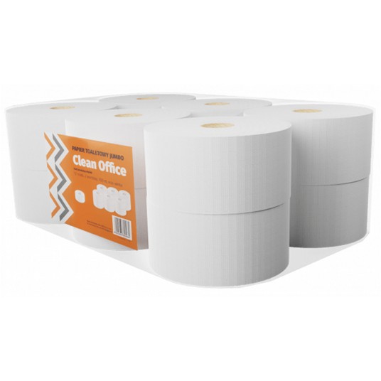 Papier toaletowy jumbo Clean Office 12 rolek | biuroweokazje.pl | Skorzystaj dziś!