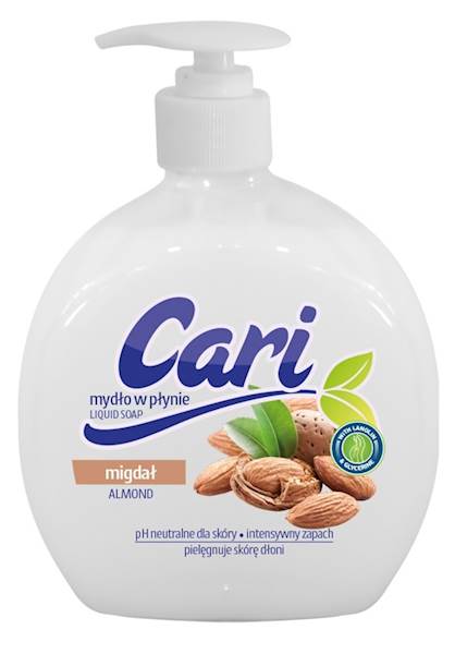 Mydło w płynie z pompką cari migdał 500 ml | biuroweokazje.pl | Dodaj do koszyka!