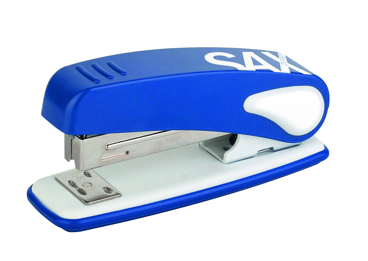 Zszywacz Sax239 design, zszywa do 25 kartek, niebieski | biuroweokazje.pl | Skorzystaj z rabatu!