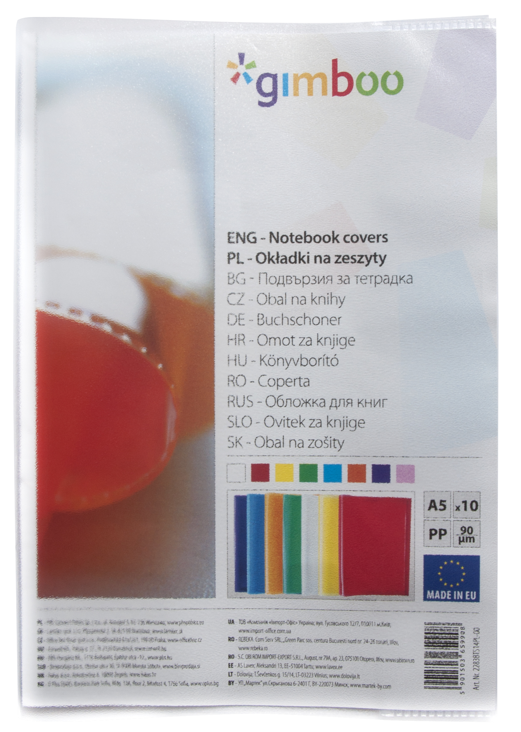 Okładka na zeszyt Gimboo, groszkowa, A5, 90mikr., transparentna | biuroweokazje.pl | Kup bez ryzyka!