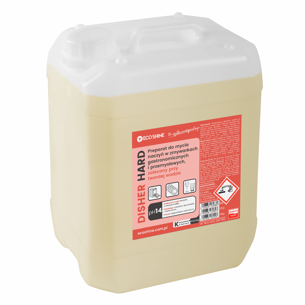 Eco Shine disher hard 5 l preparat do maszynowego mycia naczyń zalecany przy twardej | biuroweokazje.pl | Zamów online!