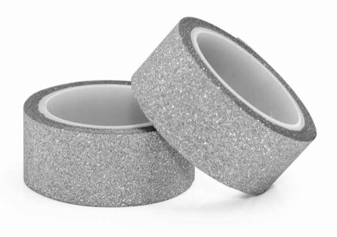Taśma samoprzylepna brokatowa 15 mm x 3 m 2 sztuki srebrna | biuroweokazje.pl | Weź zanim zniknie!