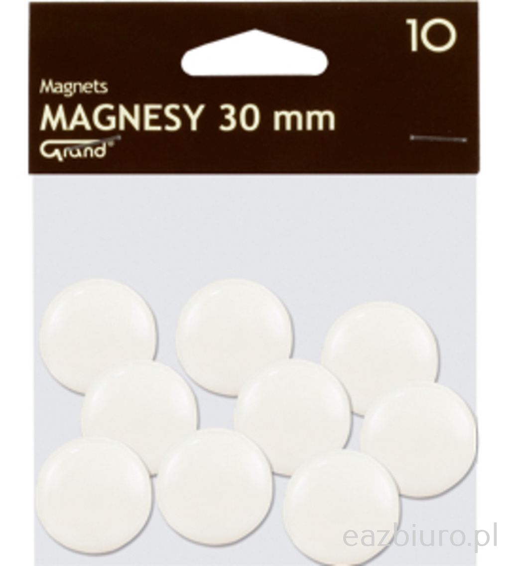 Magnesy 30 mm białe zestaw 10 sztuk | biuroweokazje.pl | Zamów natychmiast!