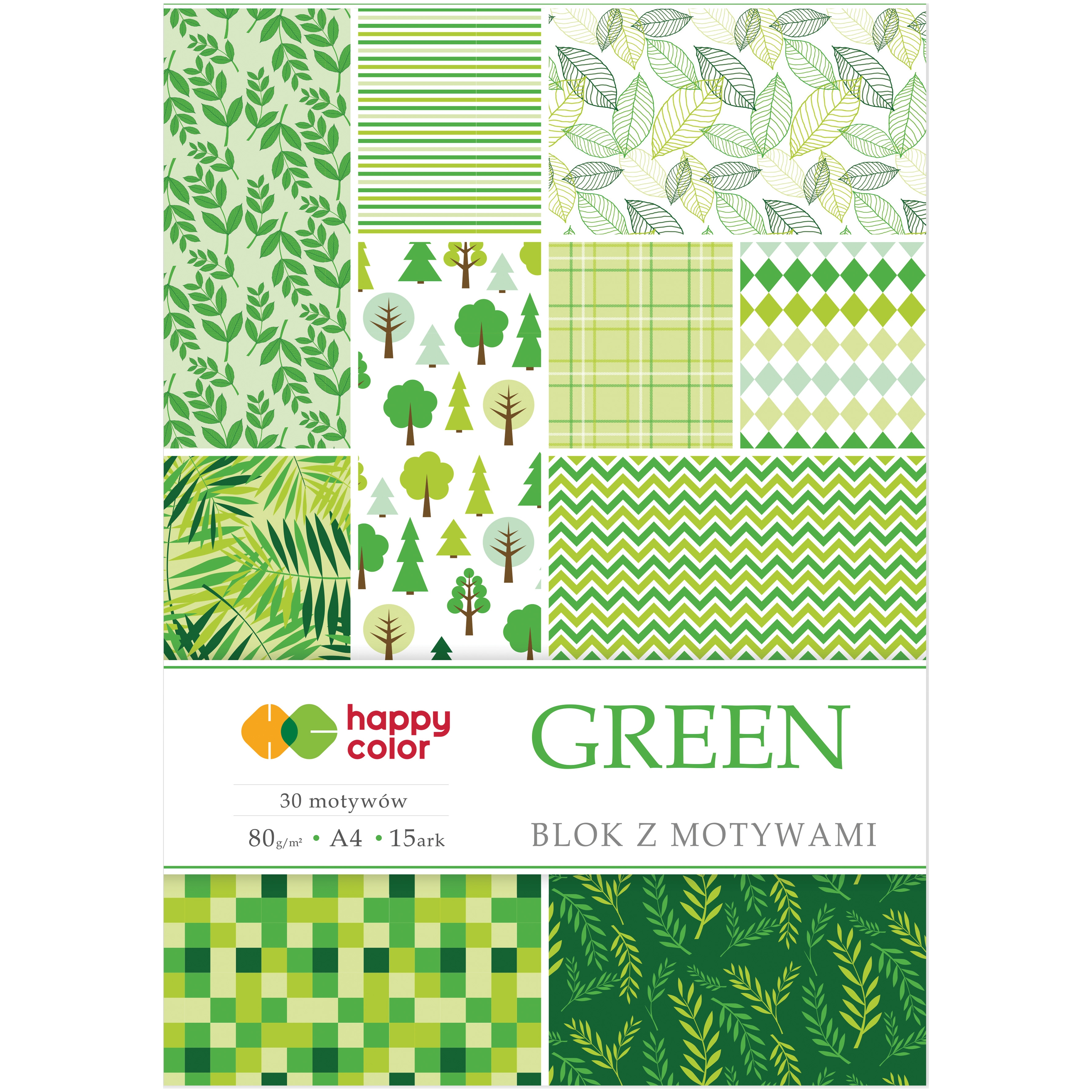 Blok z motywami green, 80g/m2, A4, 15 ark, 30 mo | biuroweokazje.pl | Skorzystaj z hitu sprzedaży