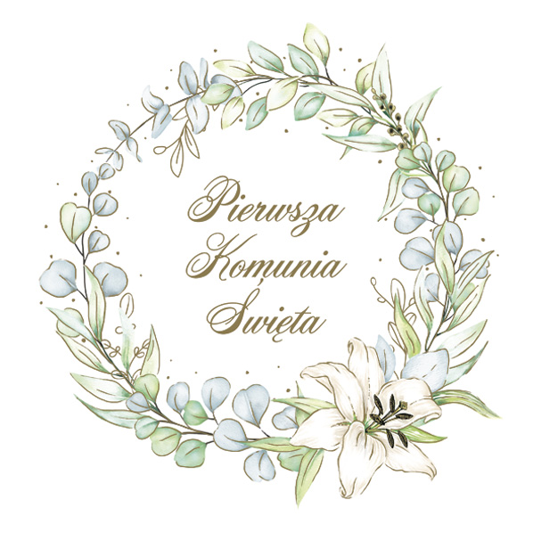 Serwetki Papierowe Holy Communion Eucalyptus Wreath 33 x 33 cm Maki Lunch napkins | biuroweokazje.pl | Odbierz szybko!