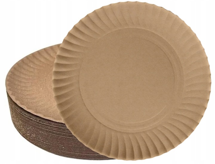 Talerz papierowy 23 cm kraft Clarina zestaw 50 sztuk. | biuroweokazje.pl | Zyskaj więcej!