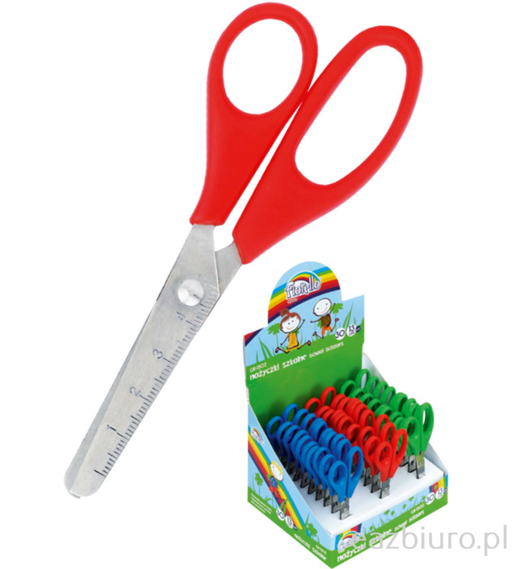Nożyczki Fiorello 5,25 gr-1502 - 13 cm z linijką | biuroweokazje.pl | Zamów już dziś!