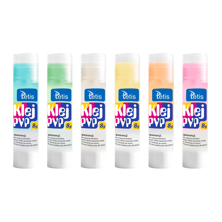 Klej w sztyfcie typu pvp kolorowy 8 g | biuroweokazje.pl | Kup od razu!