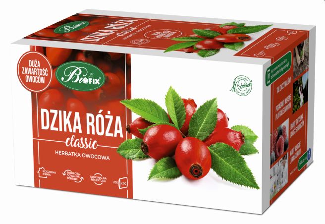 Herbata bifix zestaw 20 sztuk dzika róża | biuroweokazje.pl | Kup pewnie!