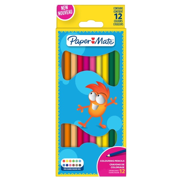 Kredki ołówkowe Paper Mate 12 kolorów | biuroweokazje.pl | Wybierz mądrze!