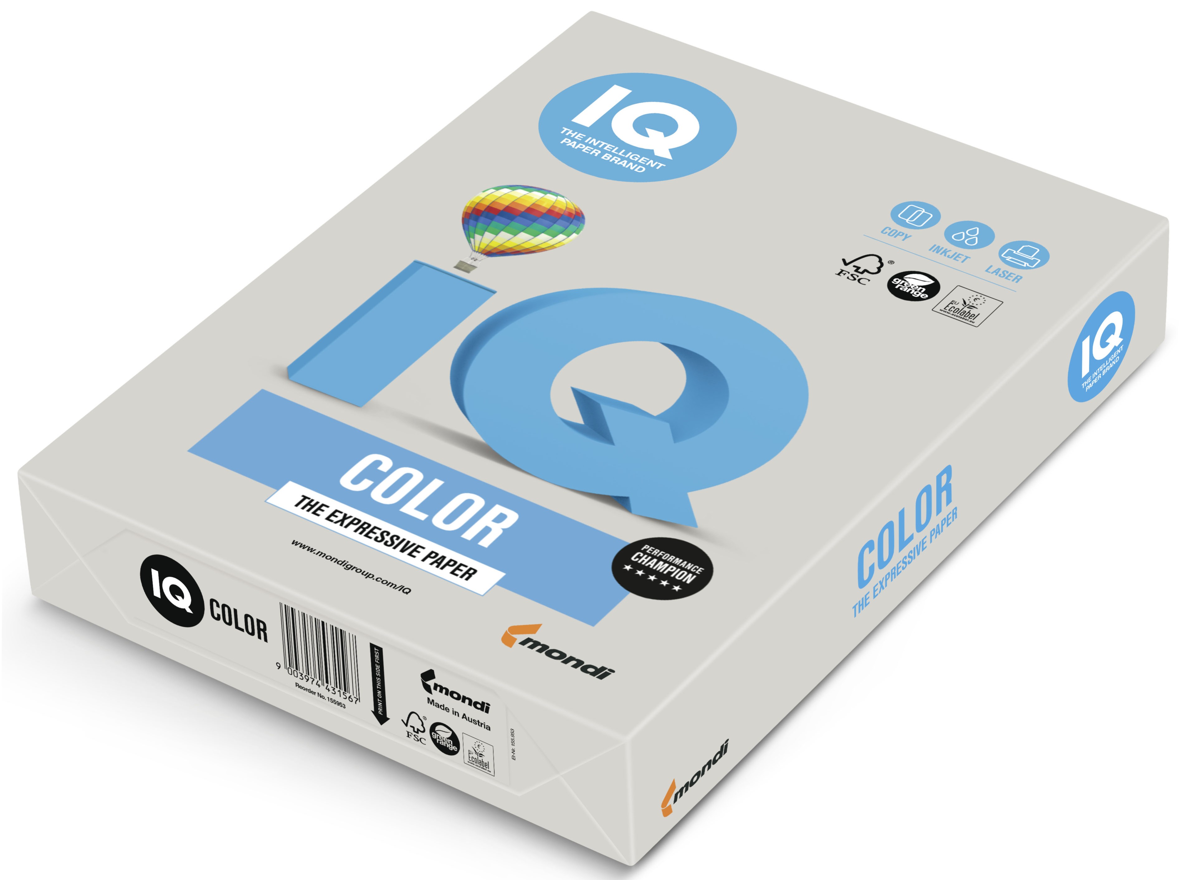 Papier ksero iq color A4 szary 160 g/m2 gr21 | biuroweokazje.pl | Kup wygodnie!