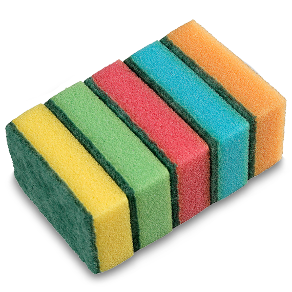 Gąbki do zmywania Stella zestaw 5 sztuk mix kolorów | biuroweokazje.pl | Weź zanim zniknie!