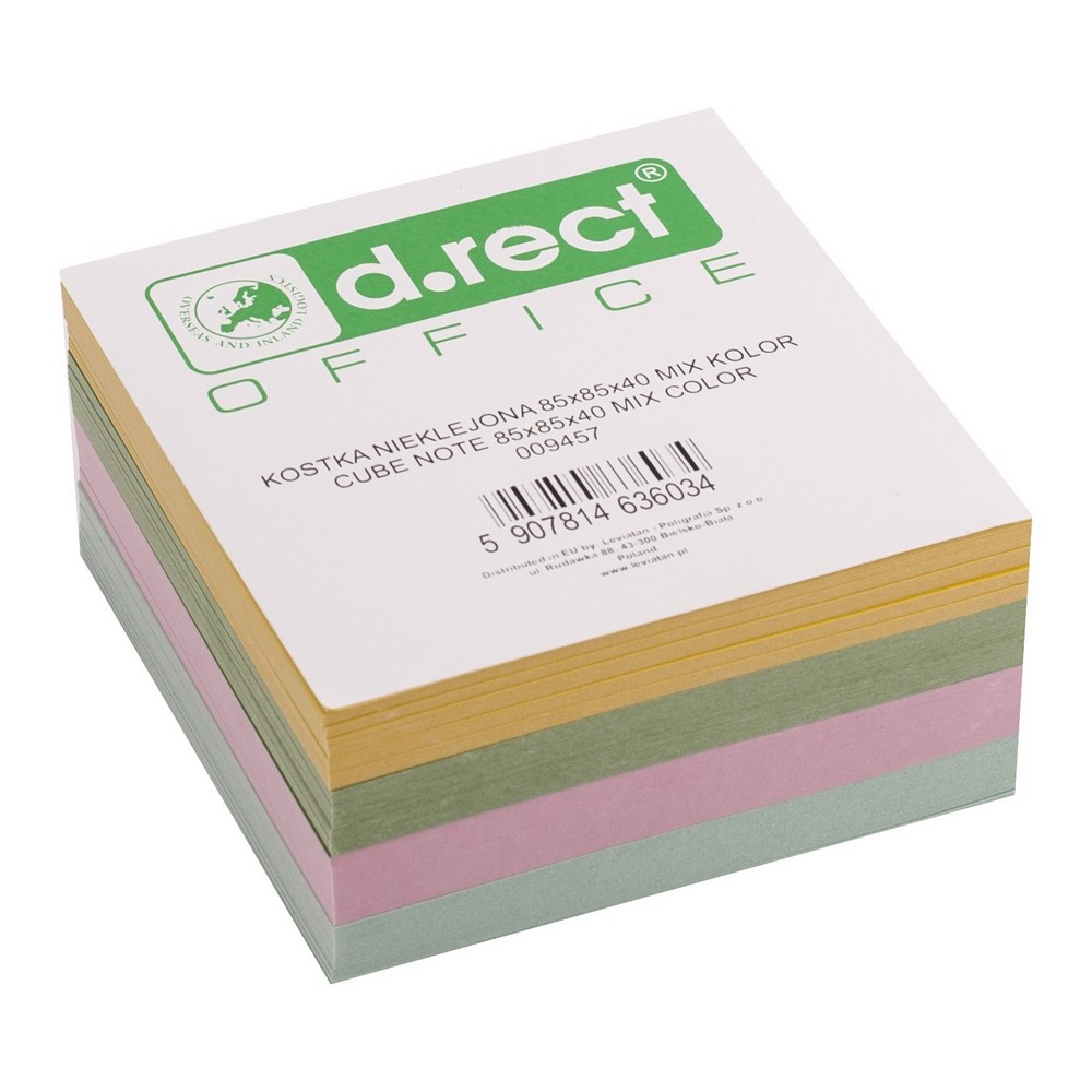 Kostka D Rect nieklejona 85 x 85 x 40 mm kolorowa | biuroweokazje.pl | Wybierz hit!