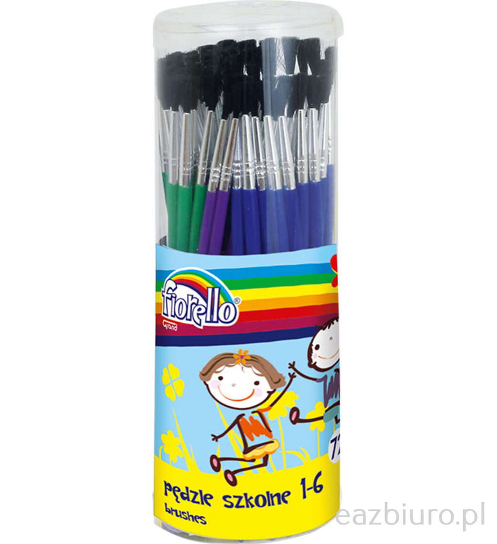 Pędzle szkolne Grand 1-6 zestaw 72 sztuk 1701428 | biuroweokazje.pl | Kup już teraz!